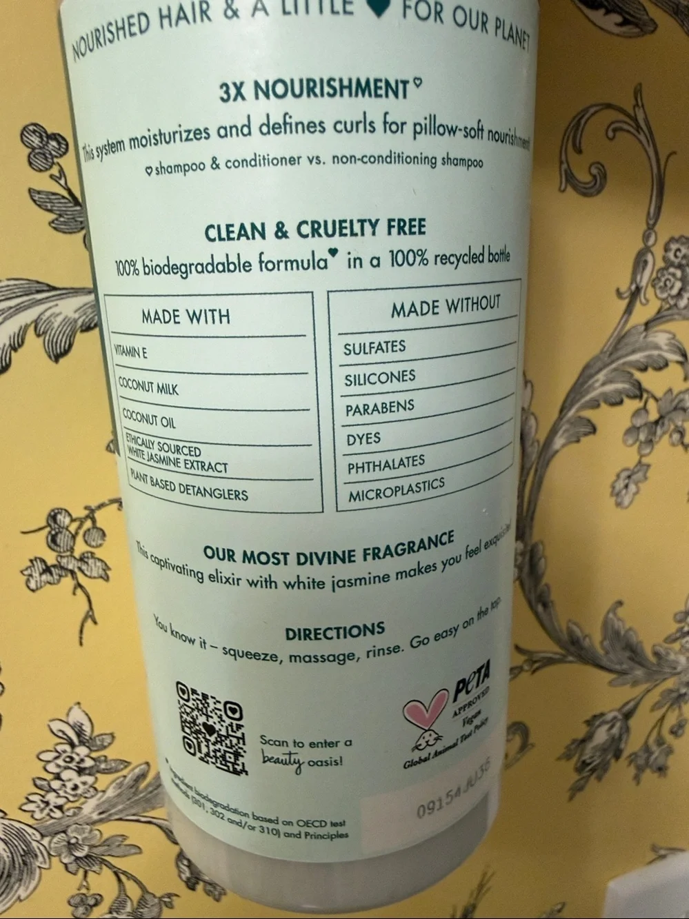 Vegan Conditioner Beauty & planet vitamin E complex coconut milk & white Jasmine